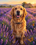 Lavender Field pet portrait sample