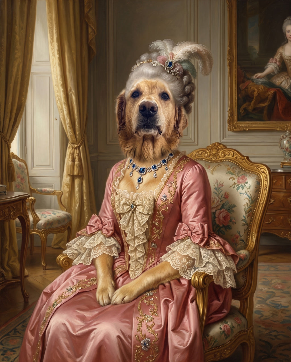 The Countess pet portrait sample