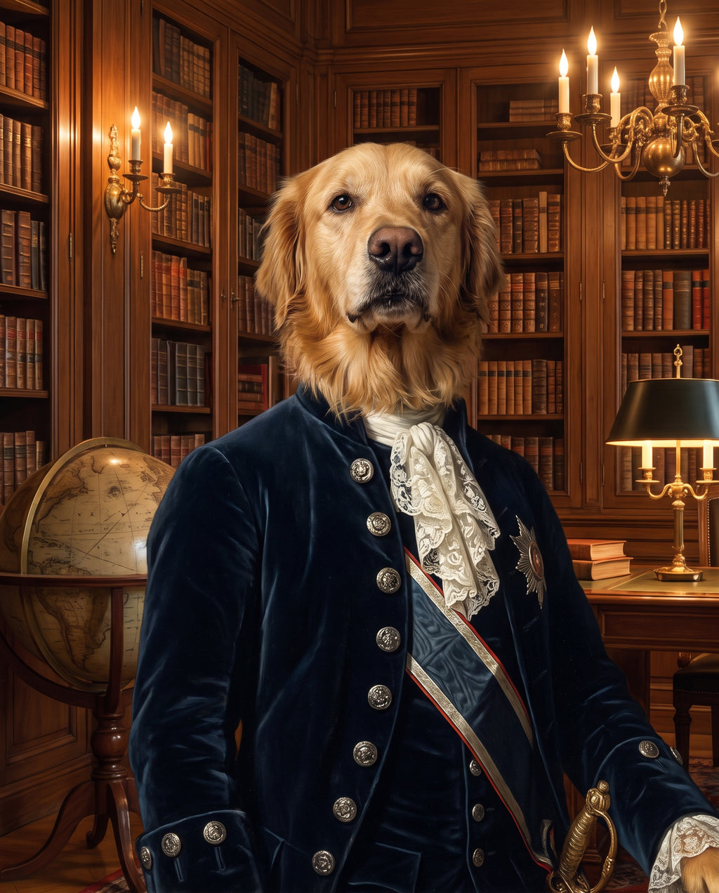 The Duke pet portrait sample