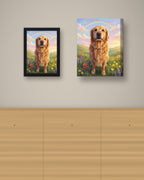 Format example: Example of a framed portrait on a wall