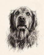 Charcoal pet portrait sample