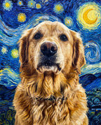 Van Gogh Swirls pet portrait sample
