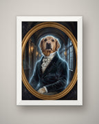 Format example: A4 framed in white, full A4 portrait, no mount