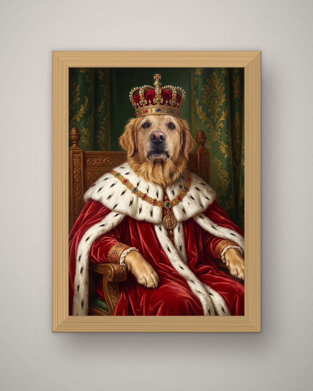 Format example: A4 framed in oak-effect, full A4 portrait, no mount