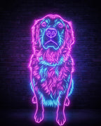Neon Glow pet portrait sample