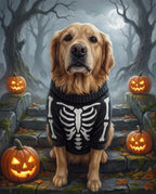 Spooky Skeleton pet portrait sample