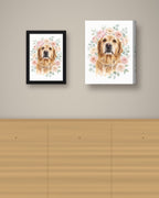 Format example: Example of a framed portrait on a wall