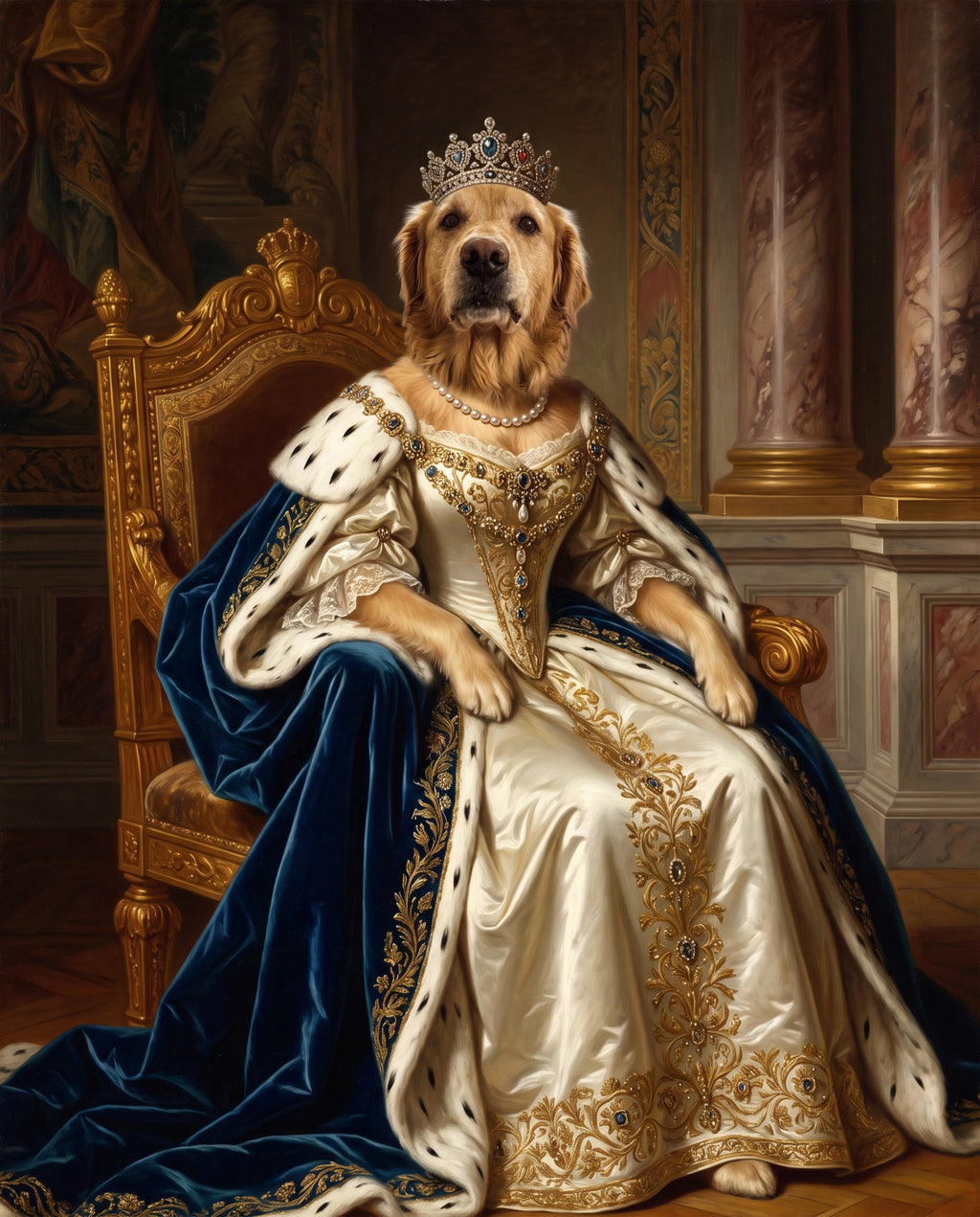 The Empress pet portrait sample