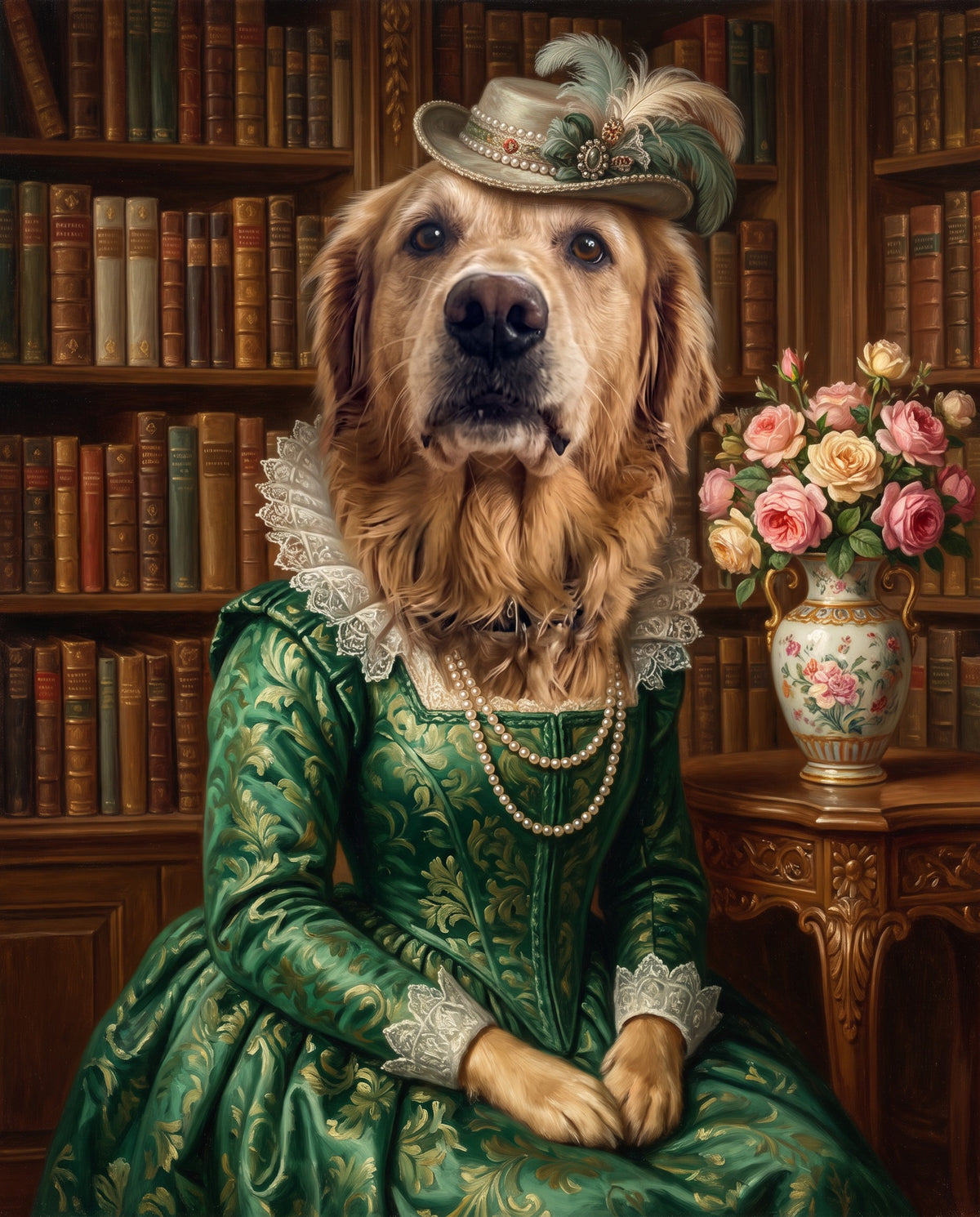 The Duchess pet portrait sample