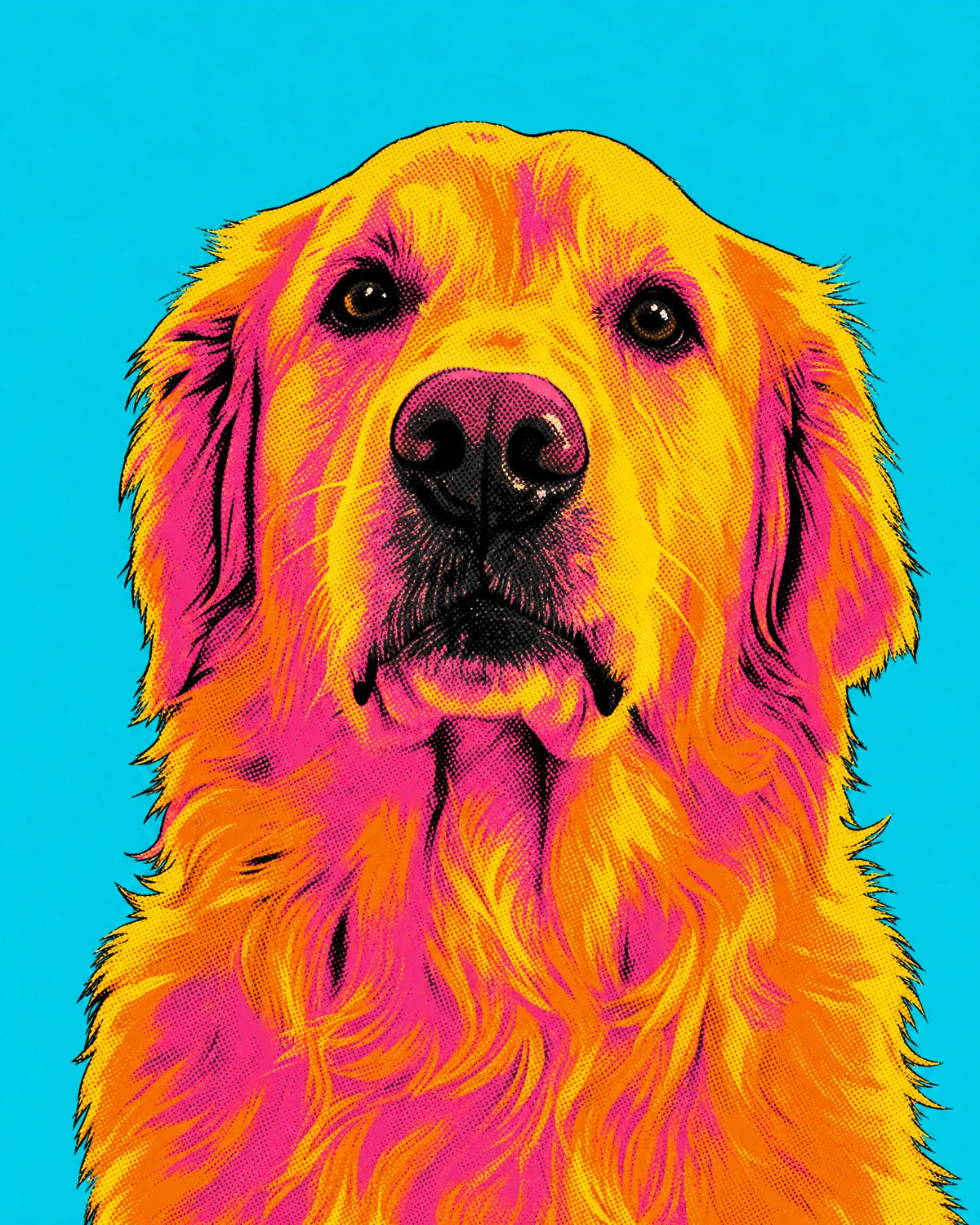 Pop Art pet portrait sample