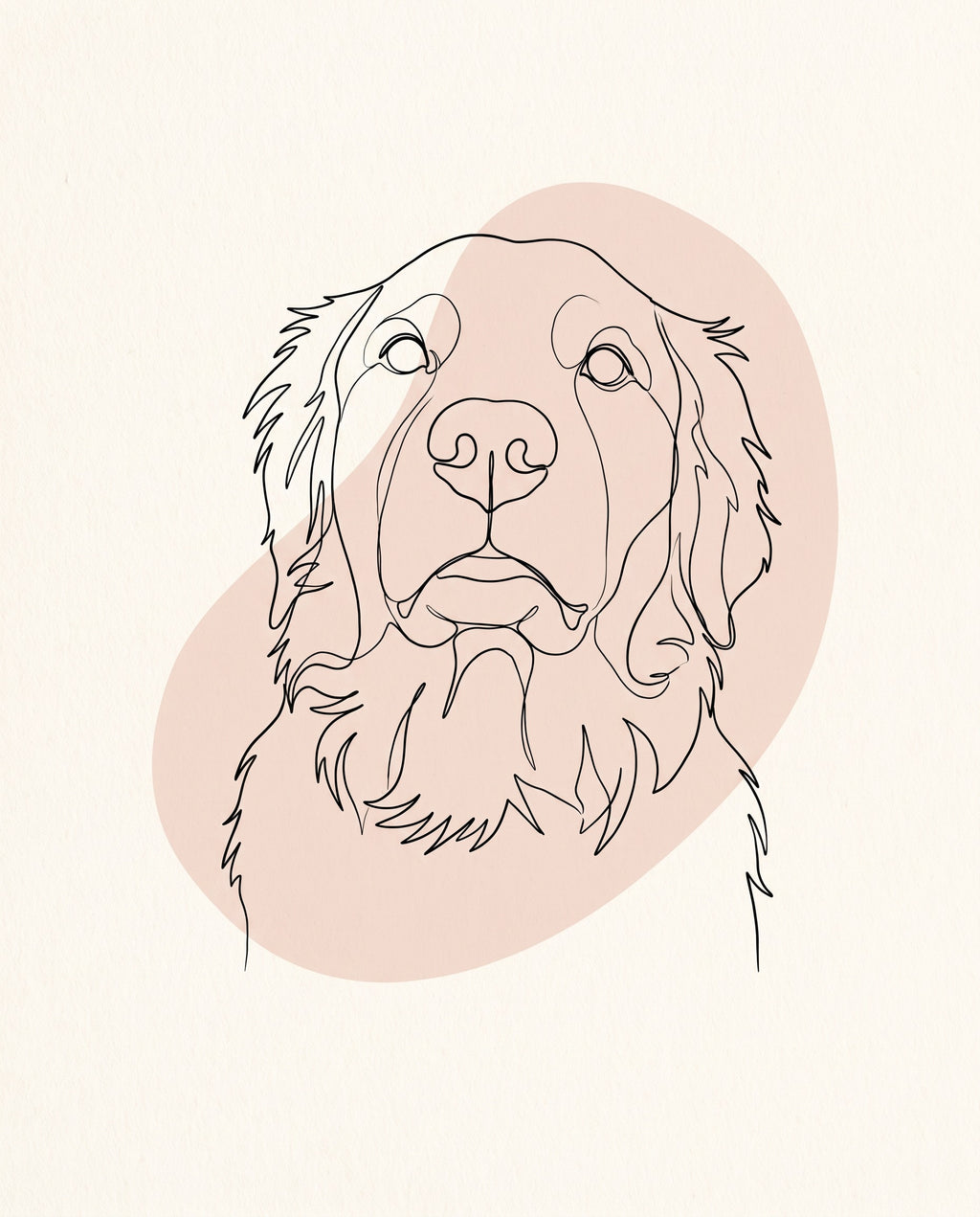 Line Art pet portrait sample