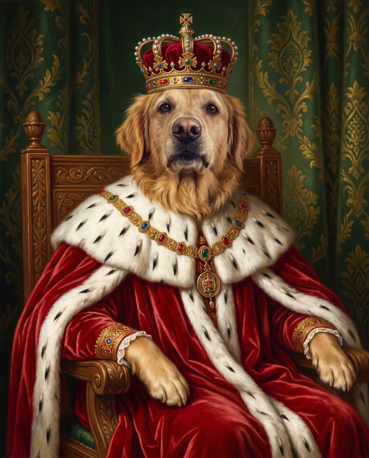 The King pet portrait sample