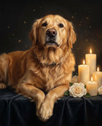 Candlelight pet portrait sample