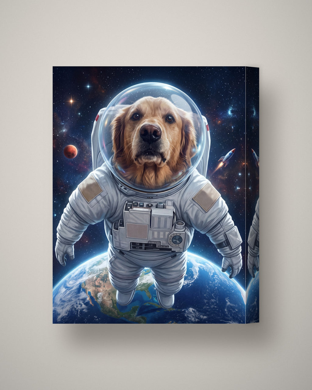 Format example: Canvas 12 x 16 in (30 x 40 cm), mirrored edges