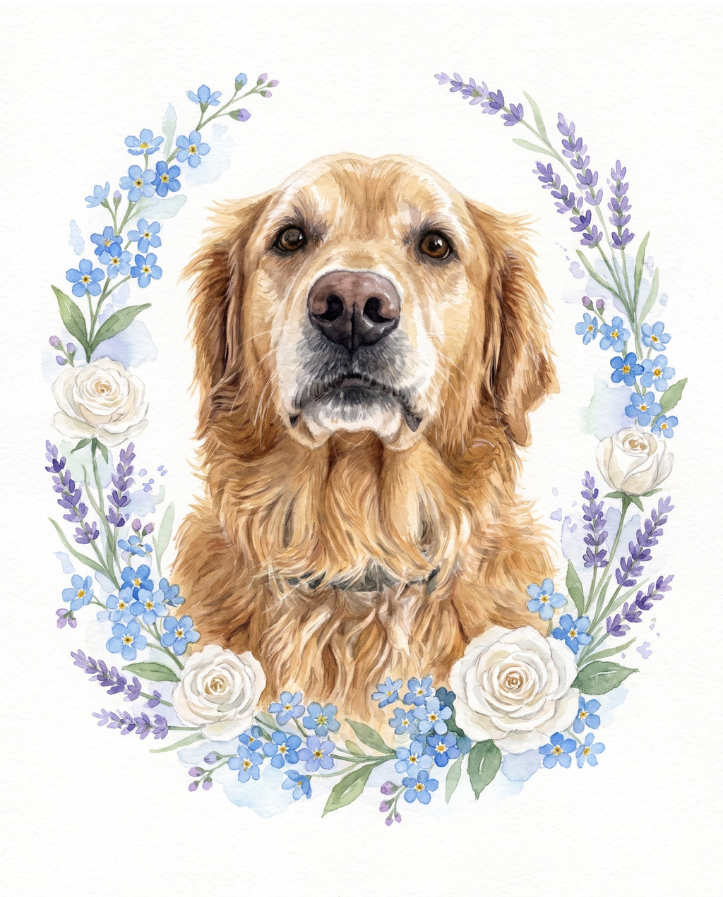 Flower Garden pet portrait sample
