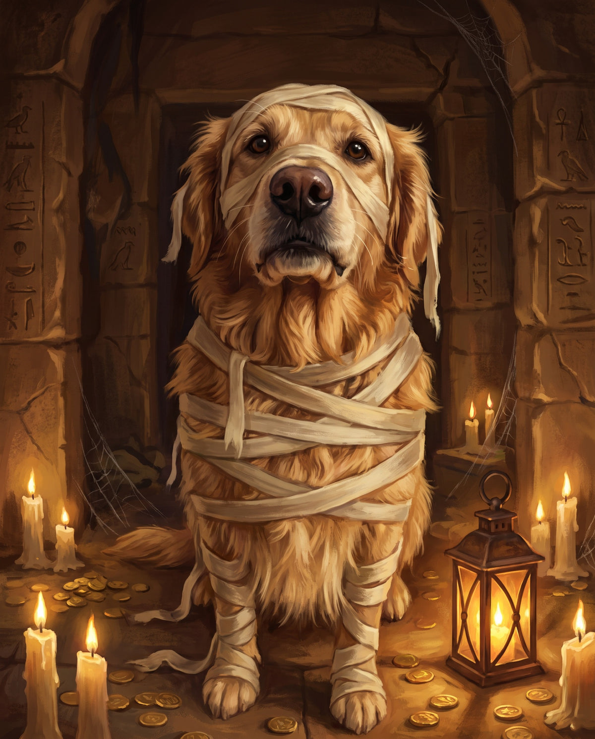 Mummy pet portrait sample