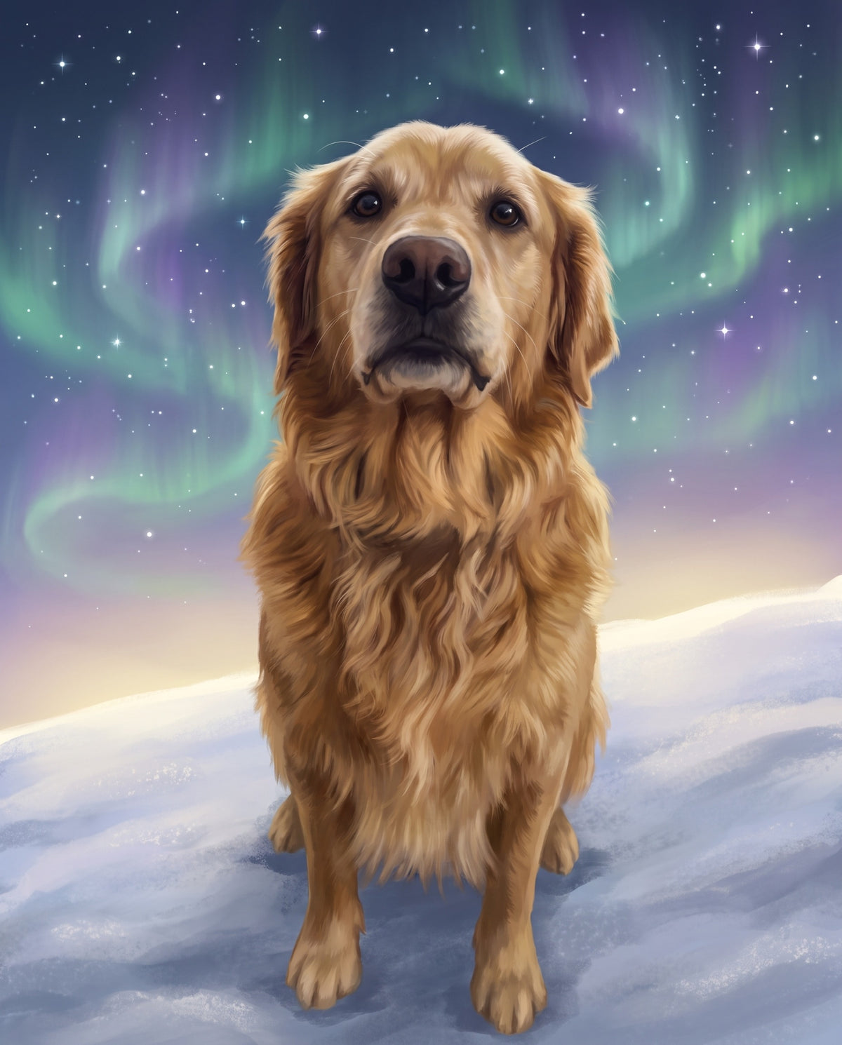 Northern Lights pet portrait sample