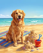 Beach Day pet portrait sample