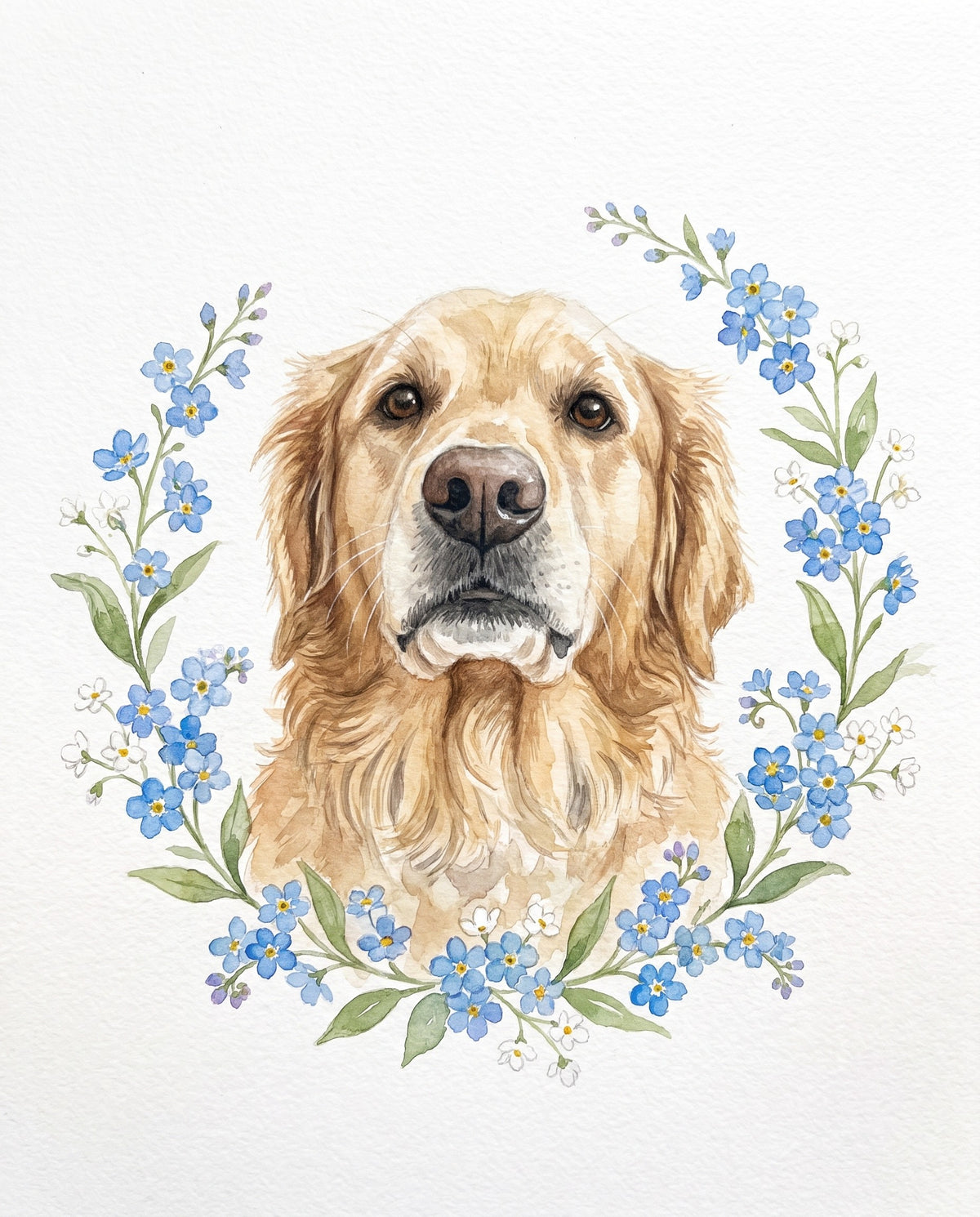 Forget-Me-Not pet portrait sample