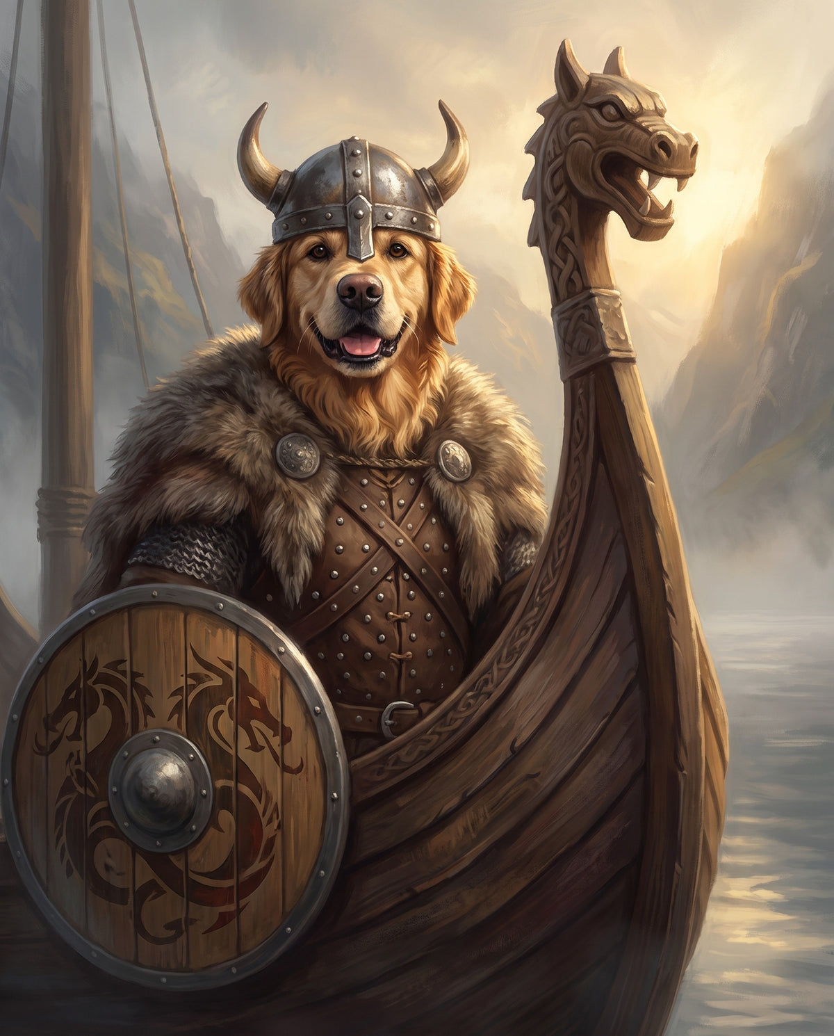 Viking pet portrait sample