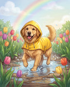 Spring Showers pet portrait sample