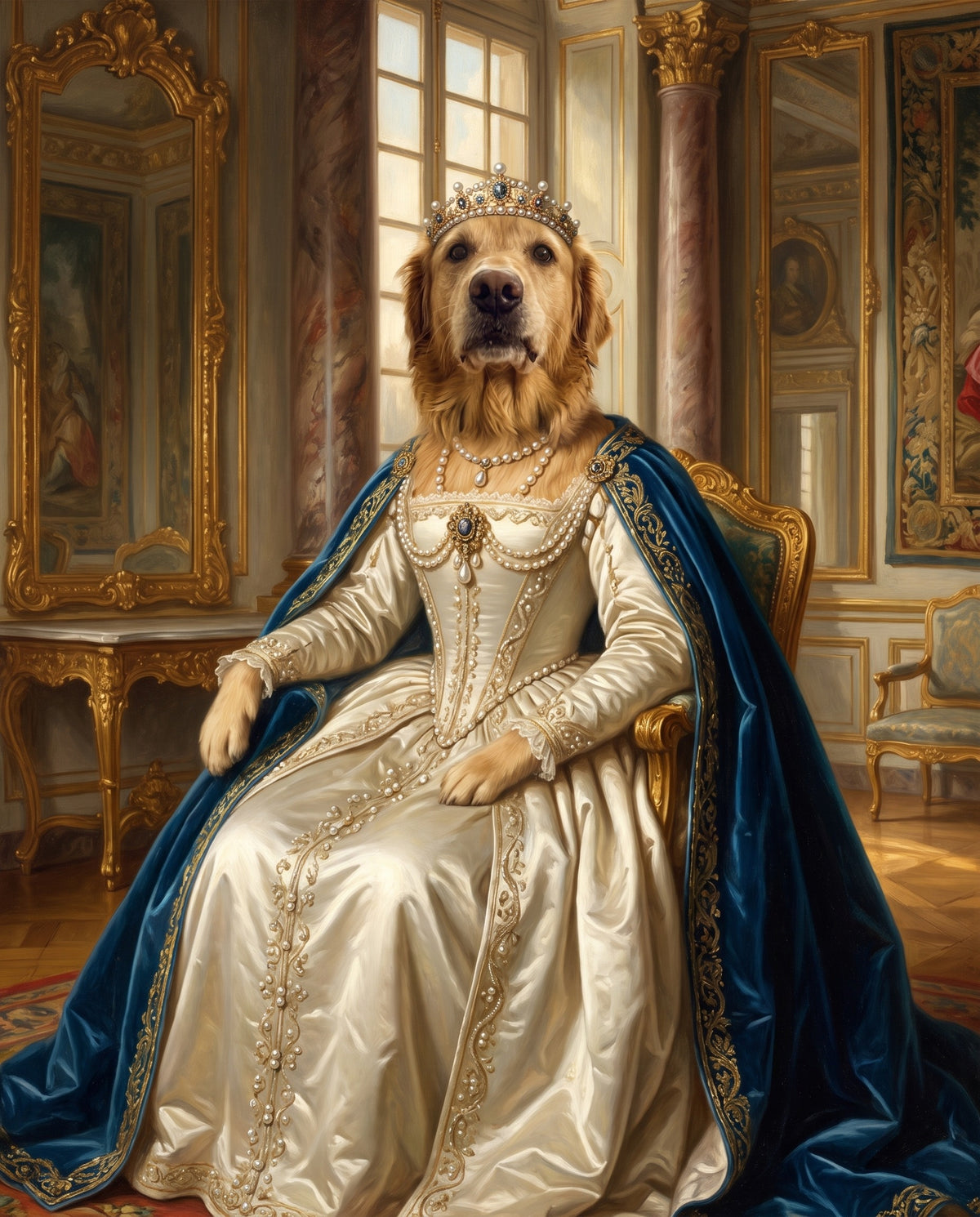 The Queen pet portrait sample
