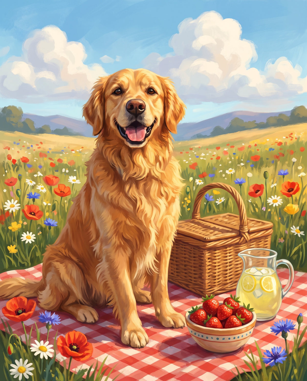 Picnic Day pet portrait sample