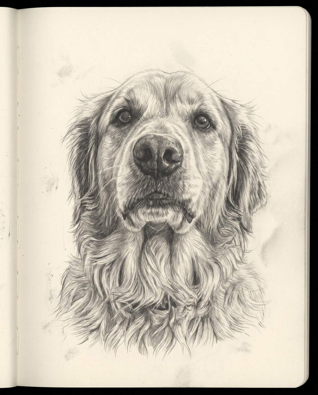 Pencil Sketch pet portrait sample