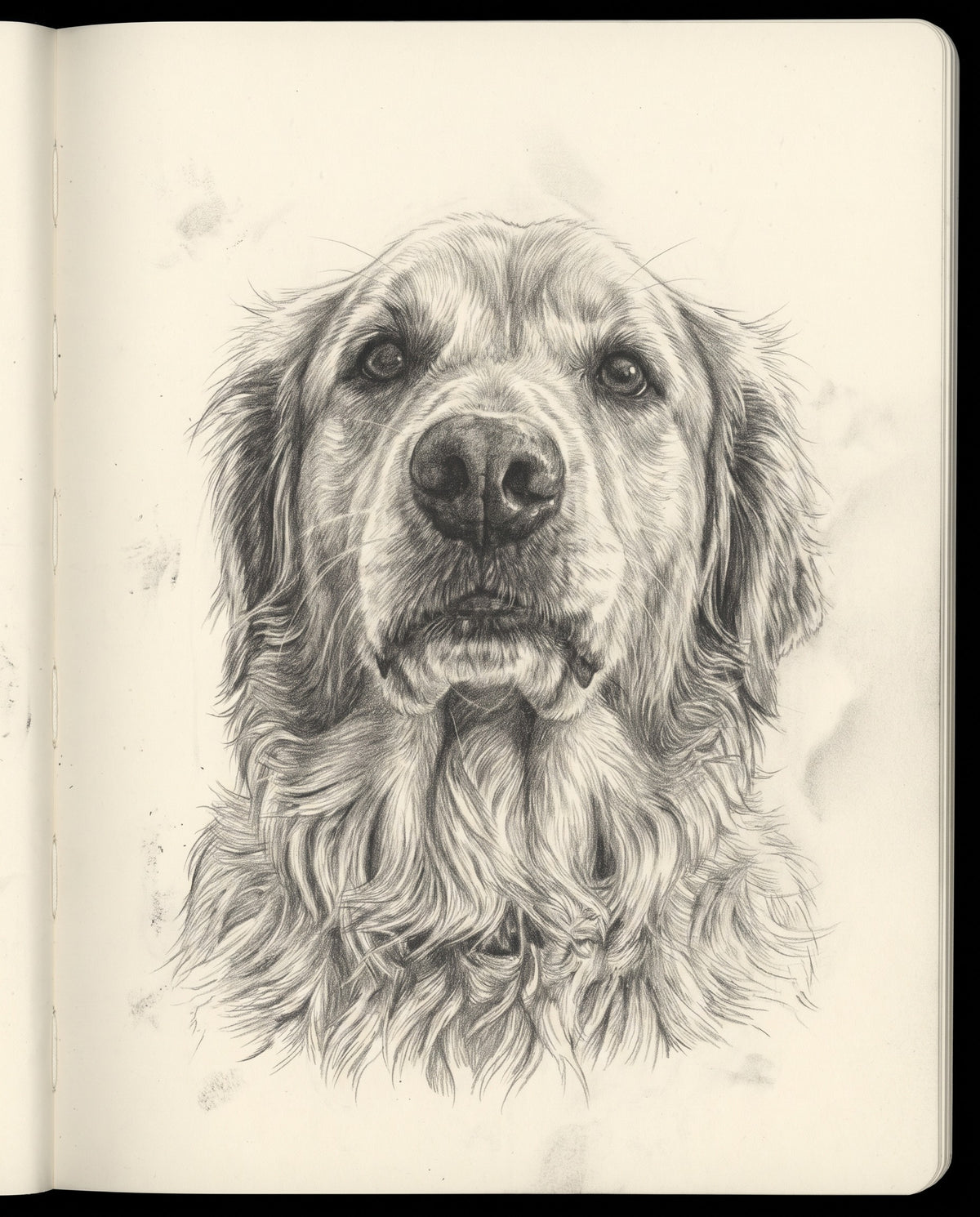 Pencil Sketch pet portrait sample